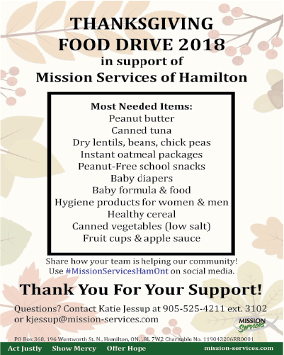 #Thankyou for working hard to host food drives and raise money to provide meals this #Thanksgiving. We are so appreciative of your generosity! <a href="/DaltonTimmis/">Dalton Timmis</a> hosted a food drive, <a href="/urban_barn/">Urban Barn</a> raised over $500 to provide meals, and numerous schools hosted food drives. Thank you!