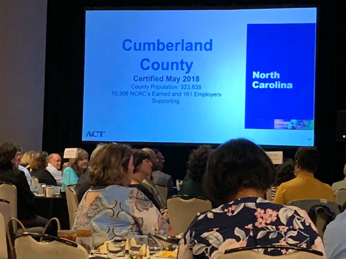 nore_brantley's tweet image. I'm honored to be accepting Cumberland County's Certified Work Ready Community recognition in New Orleans at the ACT Workforce Summit 2018! #ACTWorkforce