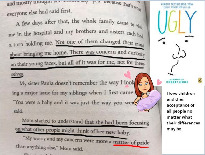 GoogleIsMyBFF's tweet photo. My first #booksnap while reading Ugly by Robert Hoge. #323thrives. https://t.co/nGYBQm1g8E