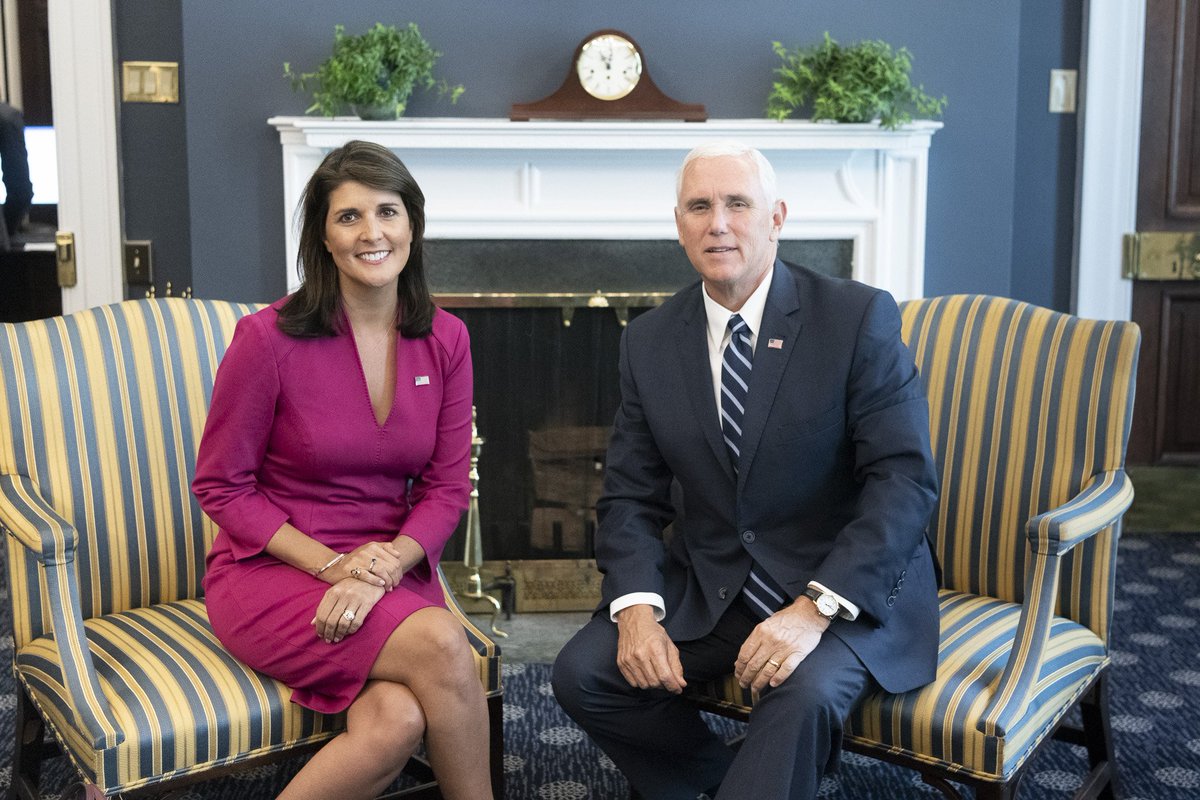 Image result for mike pence nikki haley