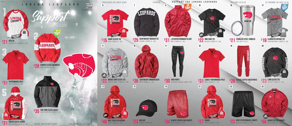 Help support the <a href="/Lorena_Middle/">Lorena Middle School</a>  Lady Leopard Girls Athletic program and get your cold weather gear now!  These items will make great stocking stuffers.  Funds raised will go towards game day chairs &amp; a scores table🐾