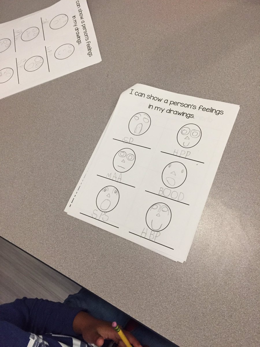 Writers worked with partners today to practice drawing what different emotions look like to help set the tone in their illustrations! #dolsenthinkers