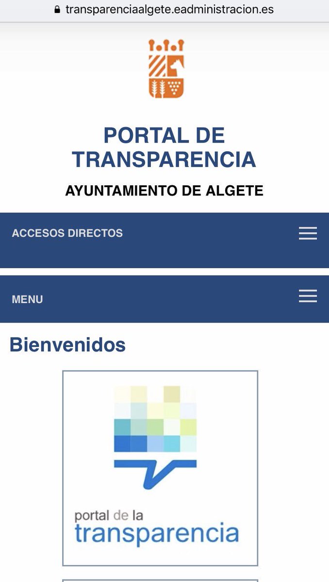 Ya está en funcionamiento el Portal de la Transparencia del Ayuntamiento de Algete.
Pronto estarán todos los accesos disponibles. De momento ya están disponibles las últimas actas de la Junta de Gobierno y del Pleno.
#Algete #transparencia #avanzamos #mejorandoAlgete