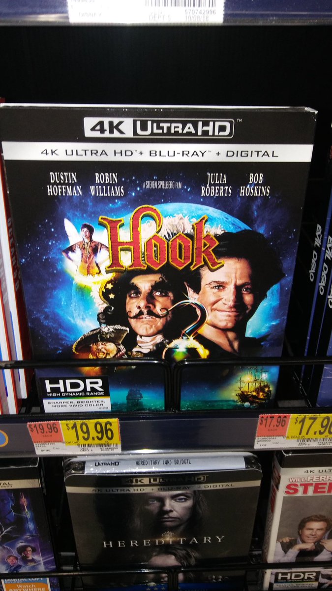 Kaane_Hawkvale's tweet photo. My most favorite #movie of all time is now on 4K Ultra Hd, Blu-Ray, and Digital.
#Hook #RobinWilliams #DustinHoffman #JuliaRoberts #BobHoskins #MaggieSmith #PeterPan #CaptainHook #Pirate #Pirates #LostBoys #CaptainJamesHook #TinkerBell #dvd #BluRay #movies #StevenSpielberg https://t.co/paZC6MQd64