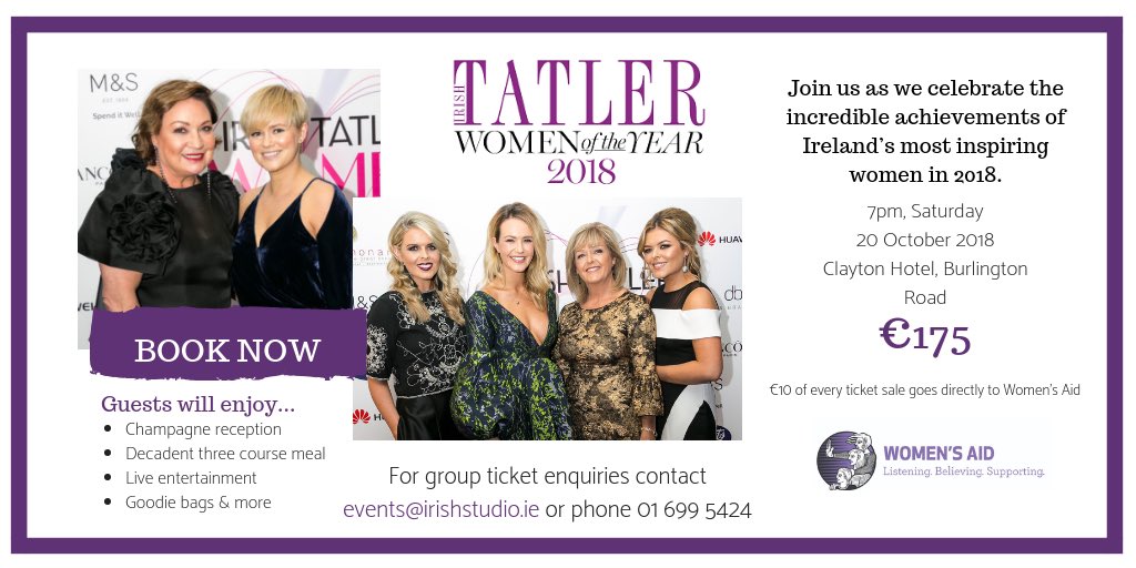 The Women of the Year Awards are just around the corner and we’ve never felt more honored to celebrate the achievements of Irish Women across the globe! Book your tickets early to avoid disappointment! #WOTYA18 secure.irishstudio.ie/product/wotya2…