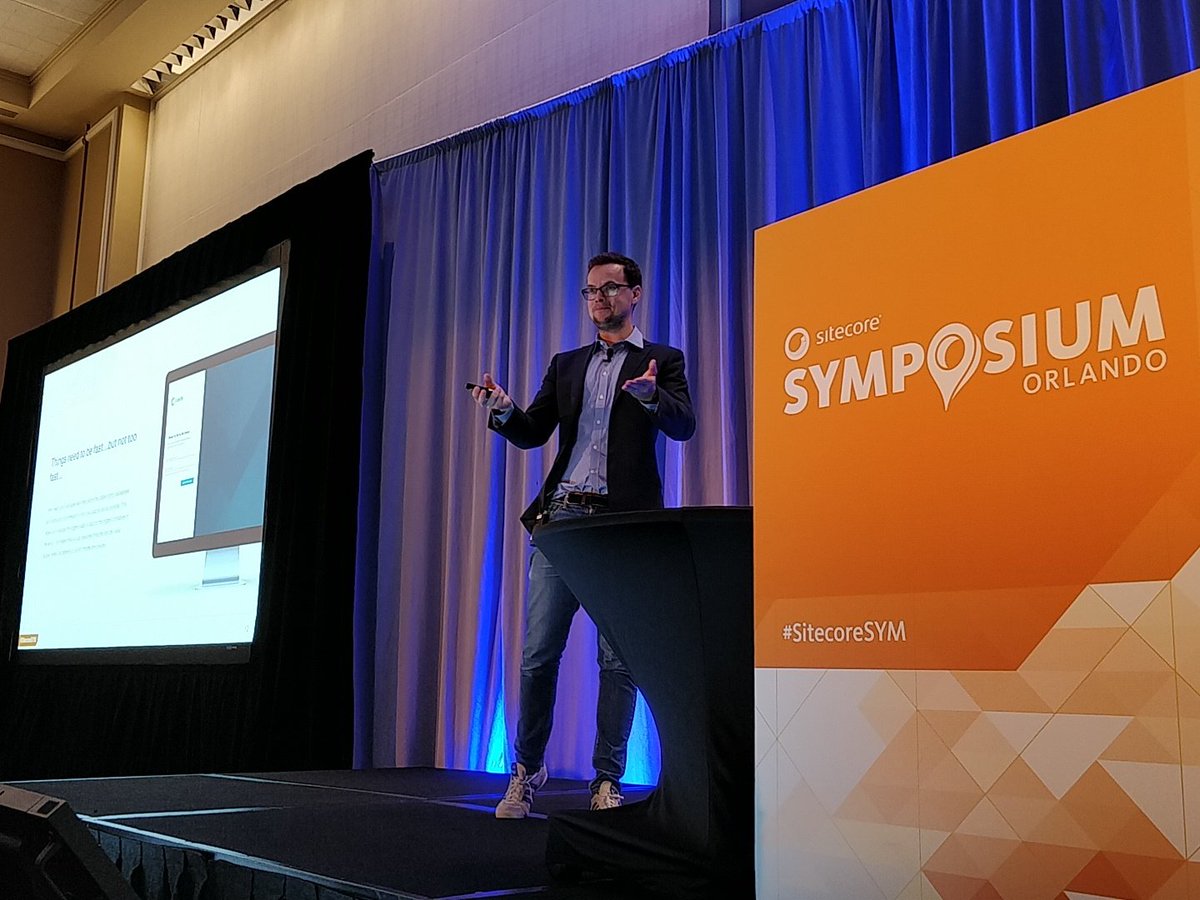 rauljmz's tweet photo. Tim takes the stage at #SitecoreSYM to show people how to be data driven https://t.co/epN1ycs4iN