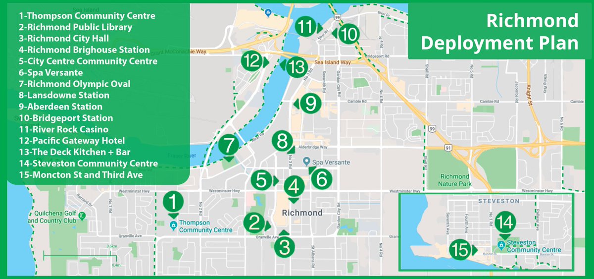 Ubicycle_Canada's tweet photo. Get ready to RIDE, Richmond!
We're setting up 15 parking stations where you'll be able to pick up and drop off our bikes as of October 12th. π²
Always remember to leave your bike within 10 meters of a parking station to successfully end your ride. https://t.co/Vun76MoFNs
