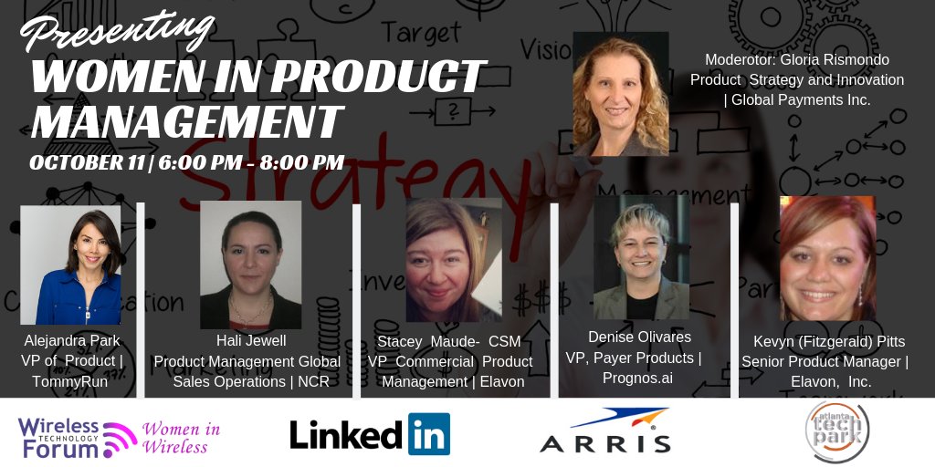 wirelesswomen's tweet photo. We hope you can join us tomorrow for a discussion focused on #WomenInProductManagement! Register for this Thursday's event @107ATP with @WirelessTechATL! #ProductManagement #prodmgmt #productdesign #WomenInWireless #WirelessWomen #WomenInTech https://t.co/Mbx9wNhsE4 https://t.co/JourWrsDGo