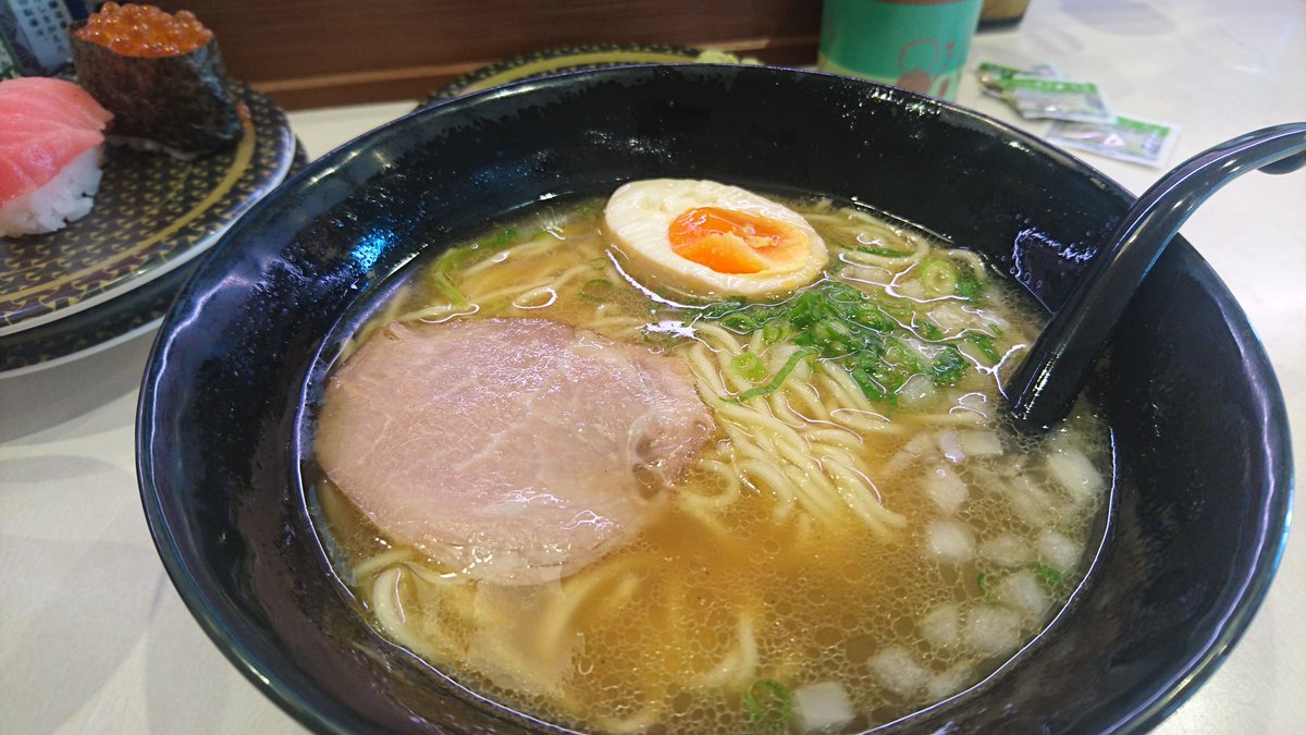 まごっさん 石巻の新店 復活 メニューはラーメンとチャーシュー麺のみです ちと物足りなかったので はま寿司へ梯子 こんな食生活じゃ 死ぬな いや 死ぬね 浜よし