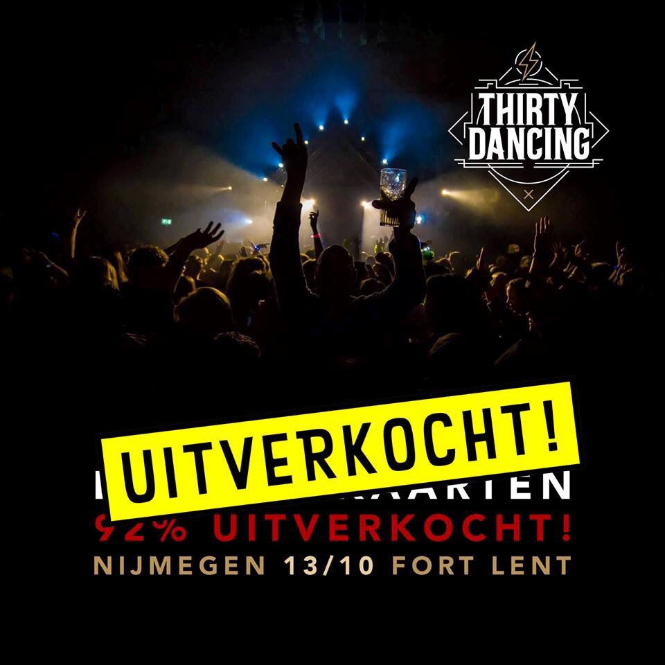 Thirty Dancing as zaterdag in <a href="/FortLent/">Fort Lent</a> is uitverkocht! 💪 #10jaar #thirtydancing #nijmegen