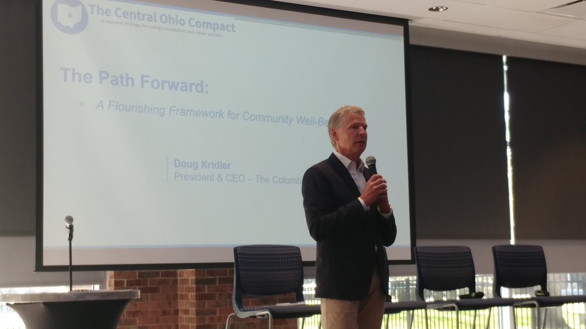 CenOHCompact's tweet photo. To further the discussion about the path forward, @colsfoundation's @DougKridler talks about how human development is an important component to economic development. Thus the work behind the "Flourishing Framework."
#CompactSummit https://t.co/nrvzUOsxz0
