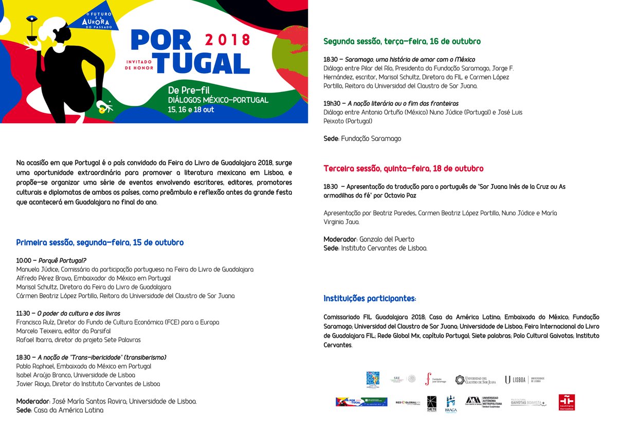 O Xrhsths Embamex Portugal Sto Twitter Como Preambulo De La Feria Del Libro De Guadalajara 18 Que Tendra A Portugal Como Invitado De Honor Y En Colaboracion Con Distintas Instituciones La Embajada