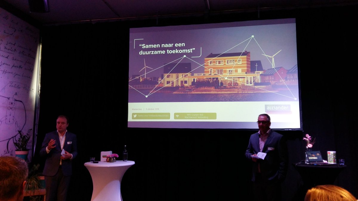 CoWiskerke's tweet photo. #AllianderMasterclass in de telefooncentrale #Alkmaar over de energietransitie. Van het aardgas af en duurzame opwekking https://t.co/fHgnn9qXRe
