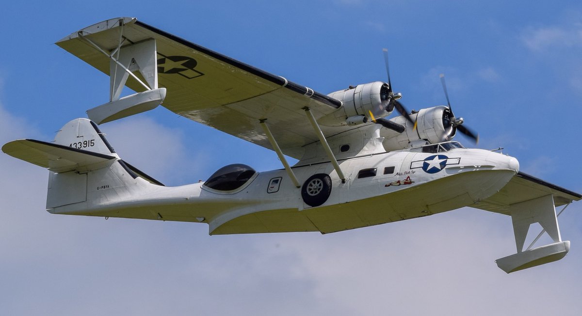 AMCAviationPho1's tweet image. Consolidated PBY-5a Catalina “Miss Pick Up” with floats down at Shuttleworth #catalina #consolidatedcatalina #pbycatalina #flyingboat #floats #shuttleworth #airshow #amphibian #flypast #ww2 #warbird #planelovers #aviation #aviationlovers #aviationphotography #nikon #nikonaviation