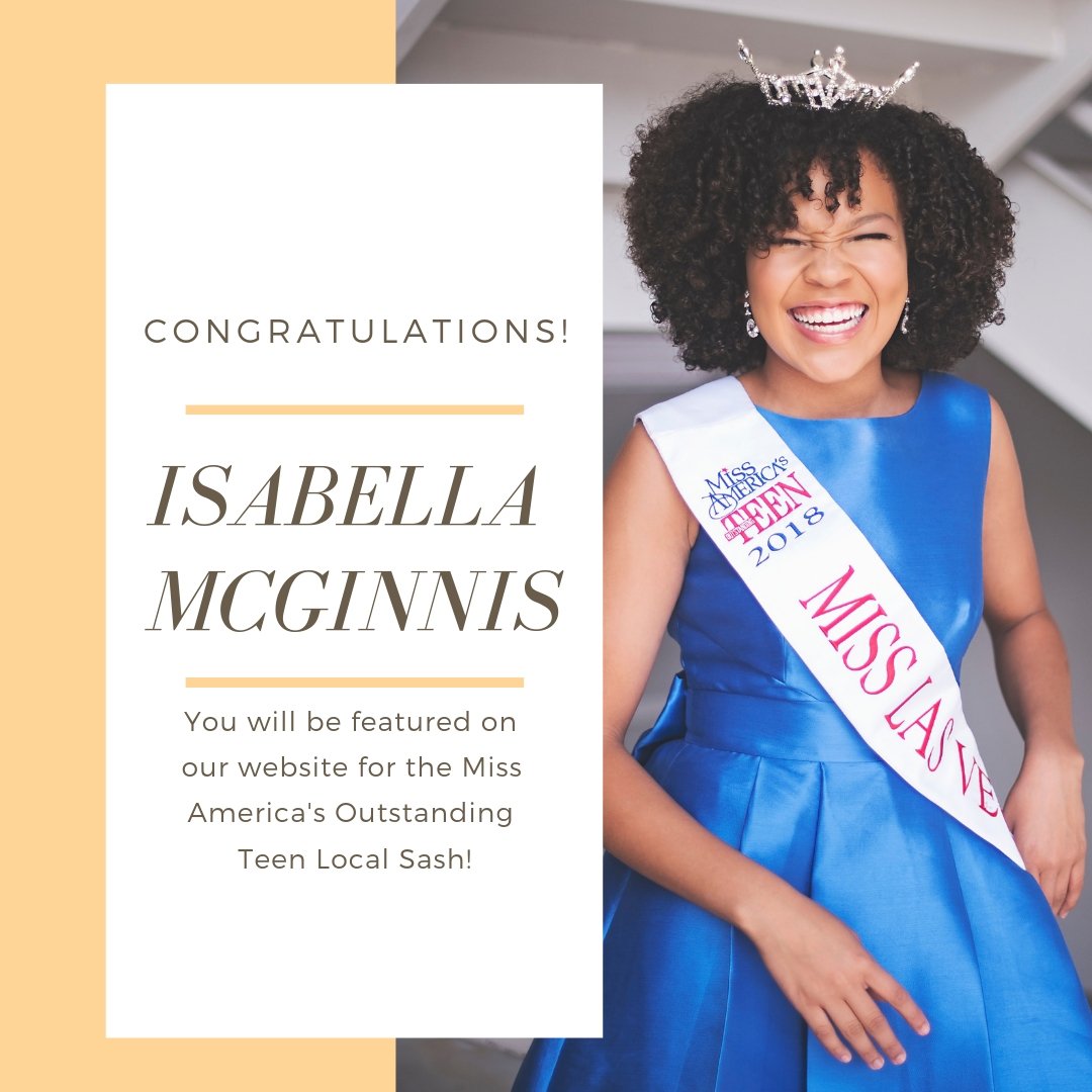 TheSashCompany's tweet image. Congratulations to Isabella for winning a spot on our website! We are still looking for a Miss America Outstanding Teen state contestant and both Princess titles! Who will win next? Send your photo to media@thesashco.com