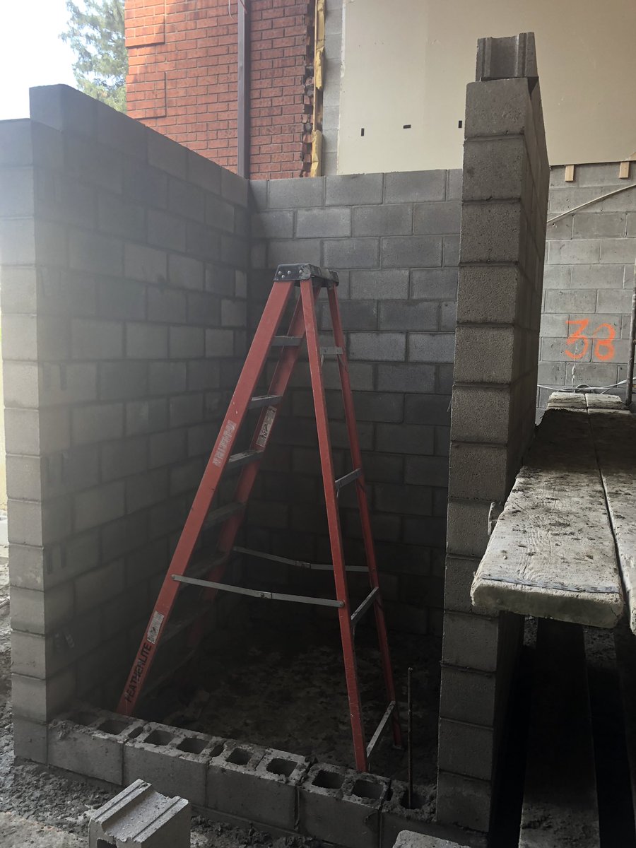 Had a good morning building an elevator shaft #masonry #apprentice #buildingchurches