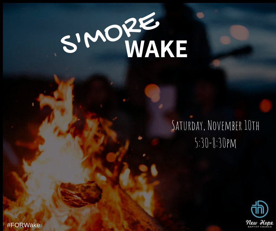 NewHopeRaleigh's tweet photo. Join us on November 10, from 5:30-8:30 p.m. for a fun fall evening! Bring your S'MORE fixings, chairs, and friends and we will provide roasting sticks and fire pits. Will you join us?
#NewHopeRaleigh #FORWake https://t.co/wjrGD23qt0