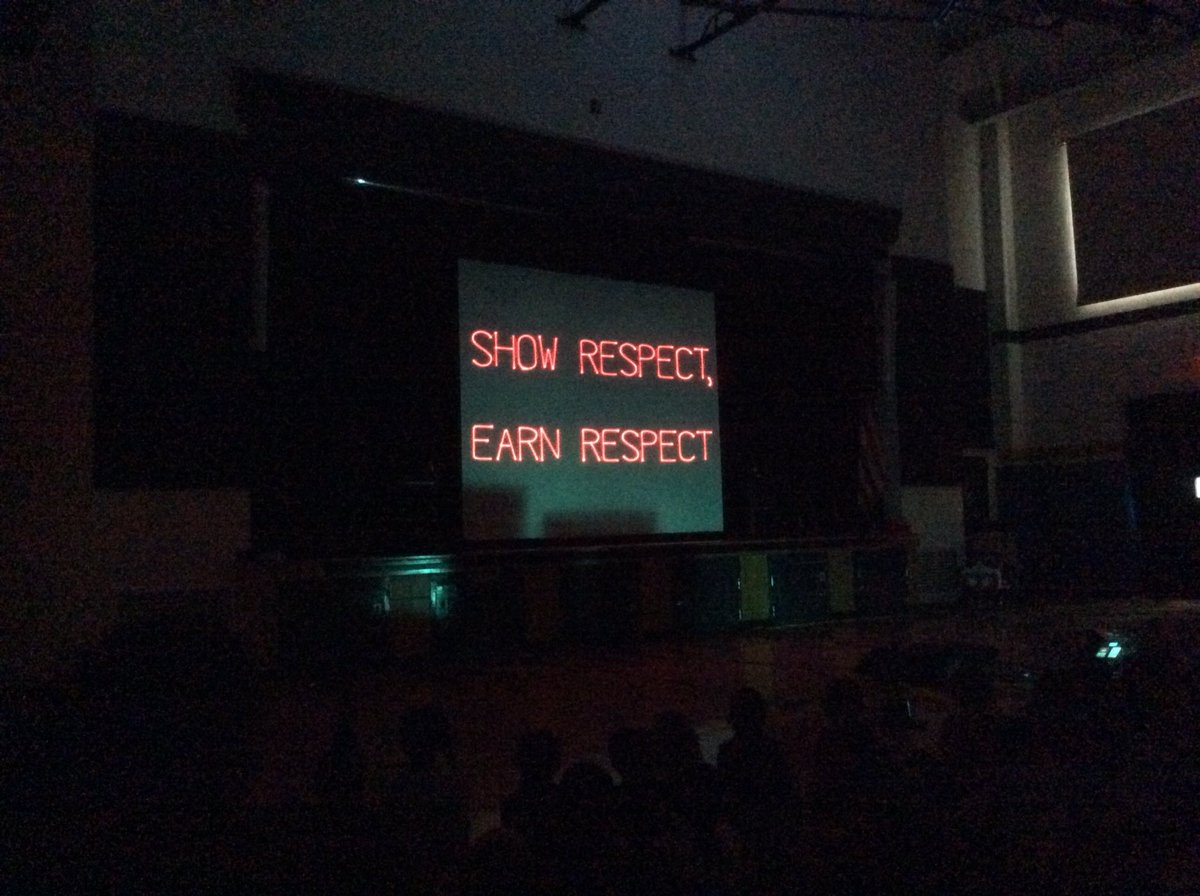 tchanatski's tweet photo. Thanks to Matt from Prismatic for an AWESOME laser light show highlighting respect, teamwork, honesty, &amp; integrity!! 👍❤️👩🏻‍🏫@Hubbard_School #choicescount #antibullying #ProfileofaRamseyGraduate https://t.co/mNi6wfY6zk