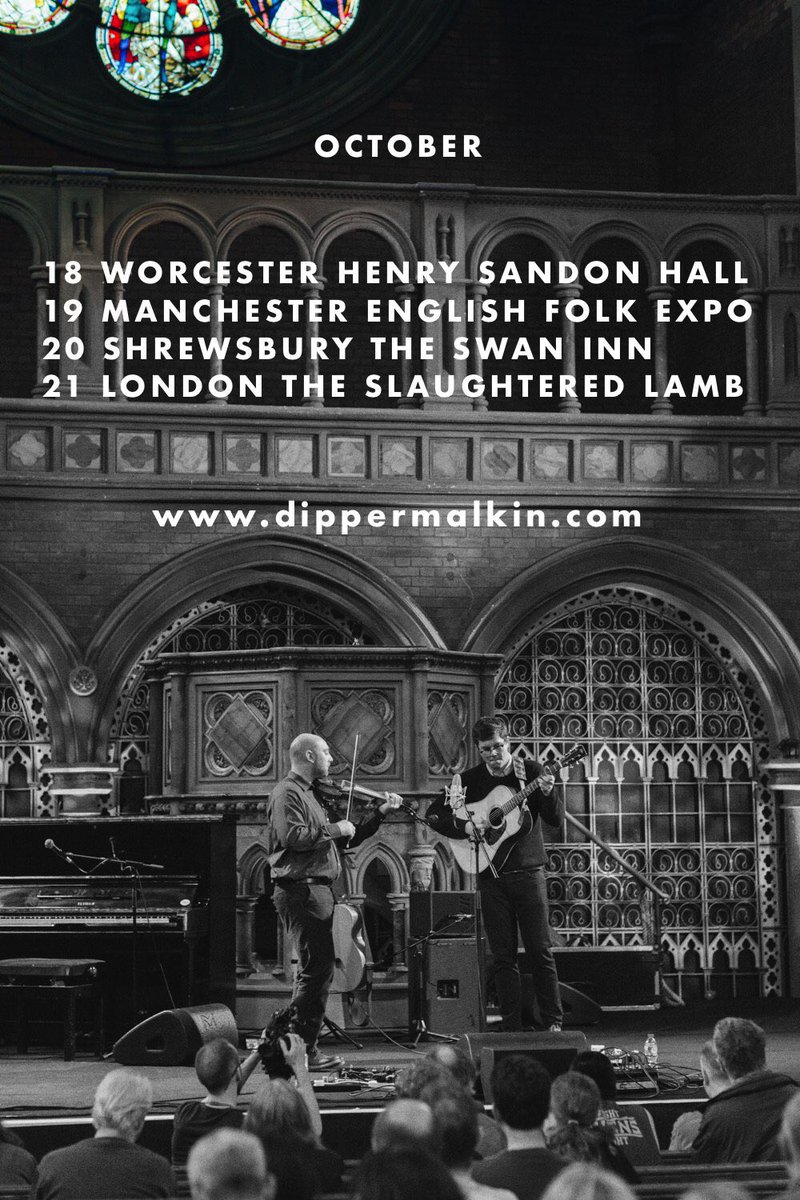 A run of gigs and workshops coming up - please note the venue change for the gig on the evening of 20th - new ticket link for that gig too wegottickets.com/event/452750