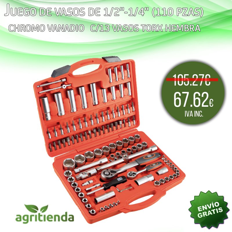 AgritiendaCom's tweet photo. 😍😍😍😍 OFERTA 😍😍😍😍
💣💣 Maletín 110 piezas 1/4" Y 1/2" 💣💣
🤑🤑 67.61€ IVA inc. y envío gratis a cualquier punto de España🤑🤑
🤳🤳💻💻https://t.co/r7Vruk630w 🤳🤳💻💻
#oferta #maletin #herramienta #alyco https://t.co/kXhJJflk0e