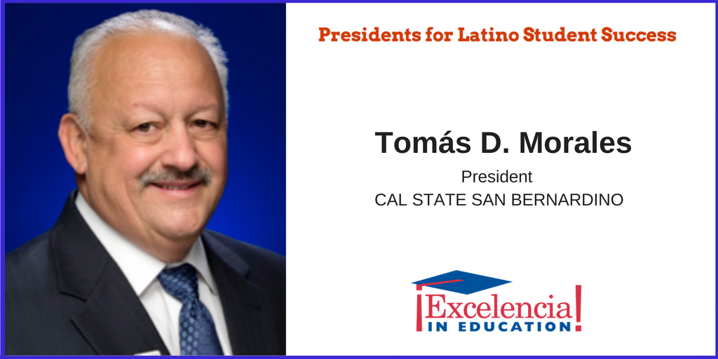 EdExcelencia's tweet photo. “As a President of a Hispanic-Serving Institution, I am looking forward to Excelencia’s exciting upcoming announcement about further advancing Latino student success.” -Tomás D. Morales, President, Cal State San Bernardino
@CSUSBNews #latinoStudentSuccess #Pres4LSS https://t.co/RlTR7AKtWL