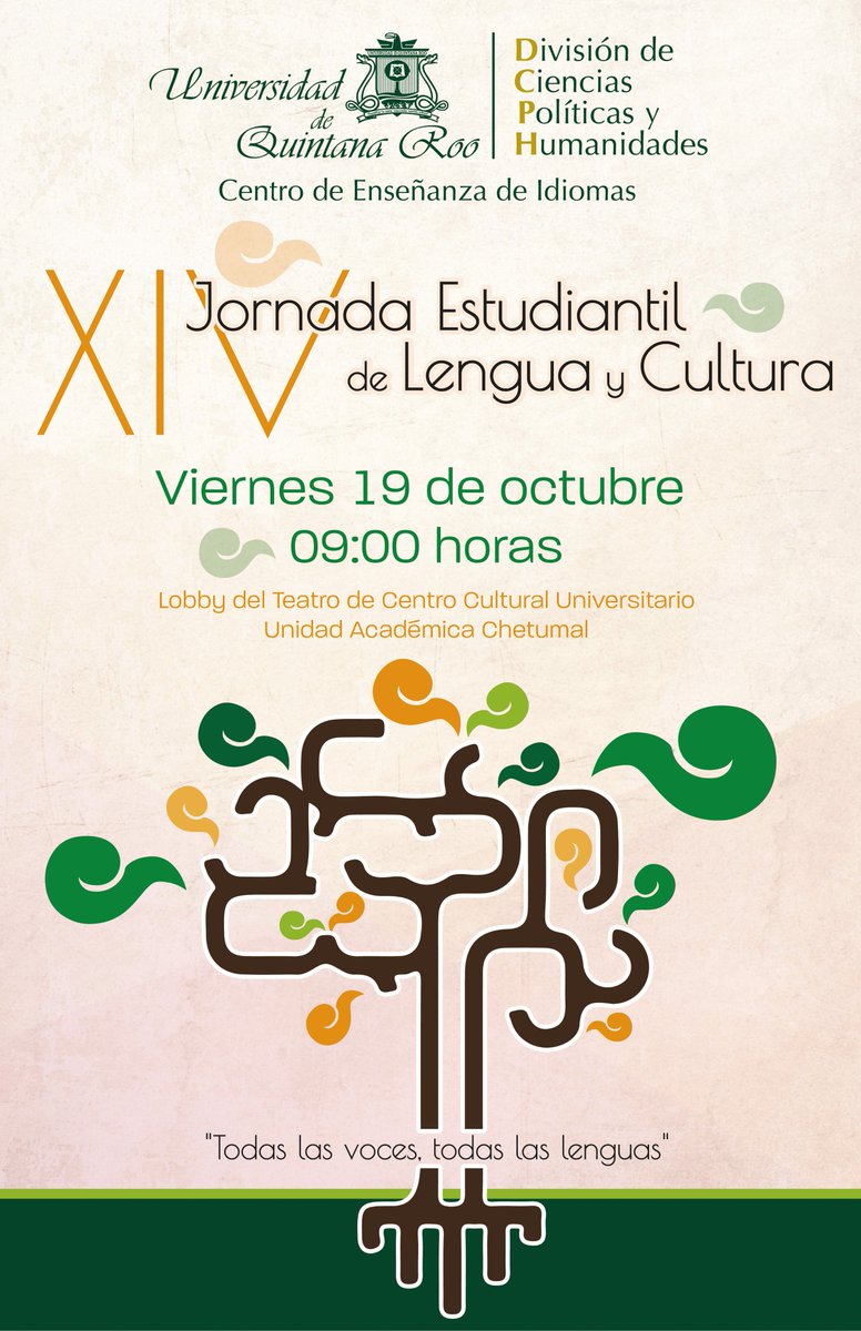 ¿Estas listo para celebrar la XIV Jornada Estudiantil de Lengua y Cultura: "Todas las voces, todas las lenguas"? registra tu participación con tu profesor o profesora del Centro De Enseñanza de Idiomas y ven con tu grupo este 19 de octubre.  ¡Te esperamos!  #JELC2018 🙋‍♂️📣🙋‍♀️