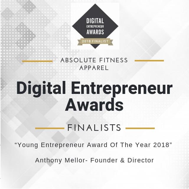ABSLTFTNSAPRL's tweet photo. We are so happy to announce we’ve been shortlisted for this years Digital Entrepreneur Awards.

We are under the category- Young Entrepreneur Of The Year. 

We’re so grateful for the opportunity &amp; we thank every customer for their continued support. #AbsoluteFitnessApparel #DEAs https://t.co/4mRvgBwhTj