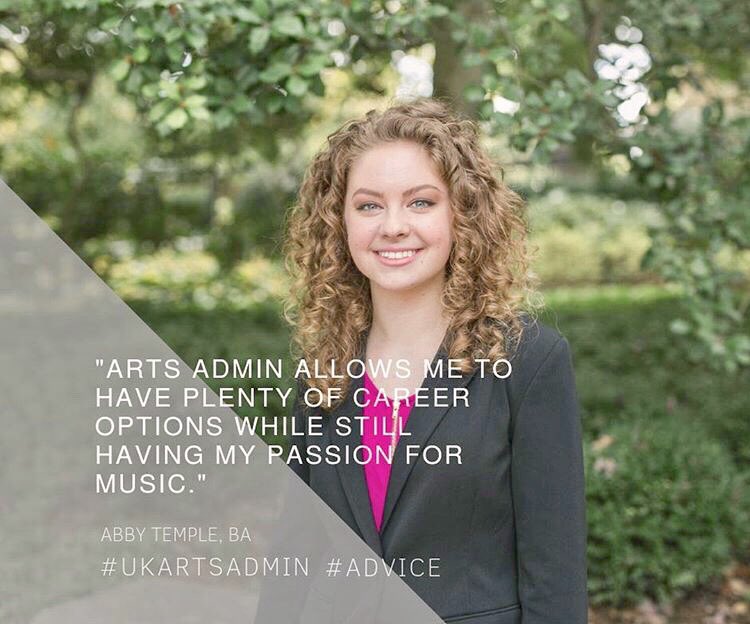 UKSymphonyOrch's tweet photo. We’re proud of @abbztemp, a current member of UKSO, for being in the spotlight at the Department of Arts Administration today! Abby is currently serving as principal trumpet in the orchestra for @UKOperaTheatre’s production of “Silent Night.” #ukso100 #100yearsofmusic #artsadmin https://t.co/OtM23SLPev