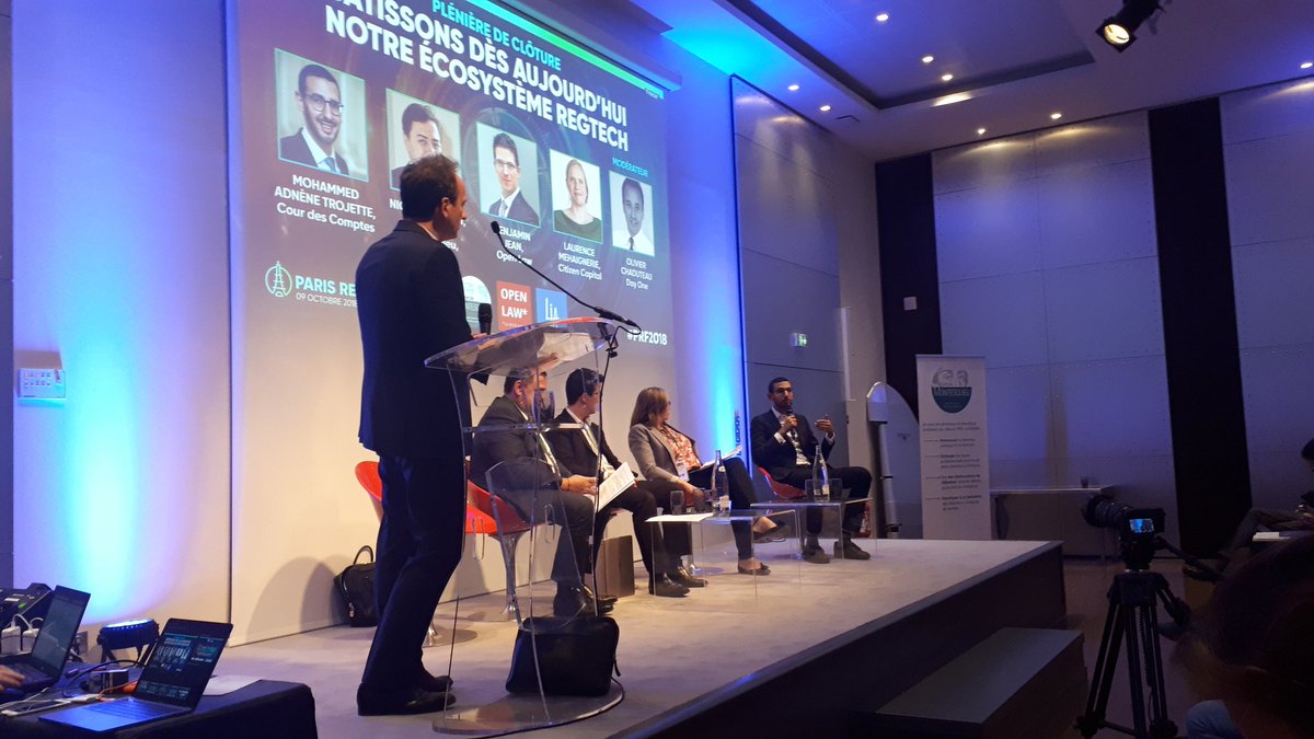 CercMontesquieu's tweet photo. Que font les entreprises pour aider les #Regtech à se développer ? Nicolas Guérin président du @CercMontesquieu :"Seules 17% des entreprises ont recours à une #regtech". Il faut que cela change" #PRF2018 @ForumRegtech @CercMontesquieu @OpenLaw_fr @JuristesAffaire https://t.co/WbsSdXRsDn