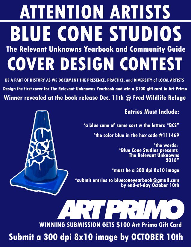 submit a cover design for our Community Guide and enter to win a $100 gift card to Art Primo.

You have Two More Days!!!

hmu for more details.

#bluecone #seattlemakers #DIYaf