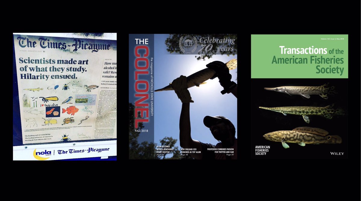 SolomonRDavid's tweet photo. “#SciComm Biodiversity” - #GarLab makes 3 covers in 3 months, hopefully reaching diverse audiences!
@NOLAnews #MSPaintYourScience
@NichollsState #NichollsBiology
@AmFisheriesSoc #AncientSportFish https://t.co/n2Bzc49PIk