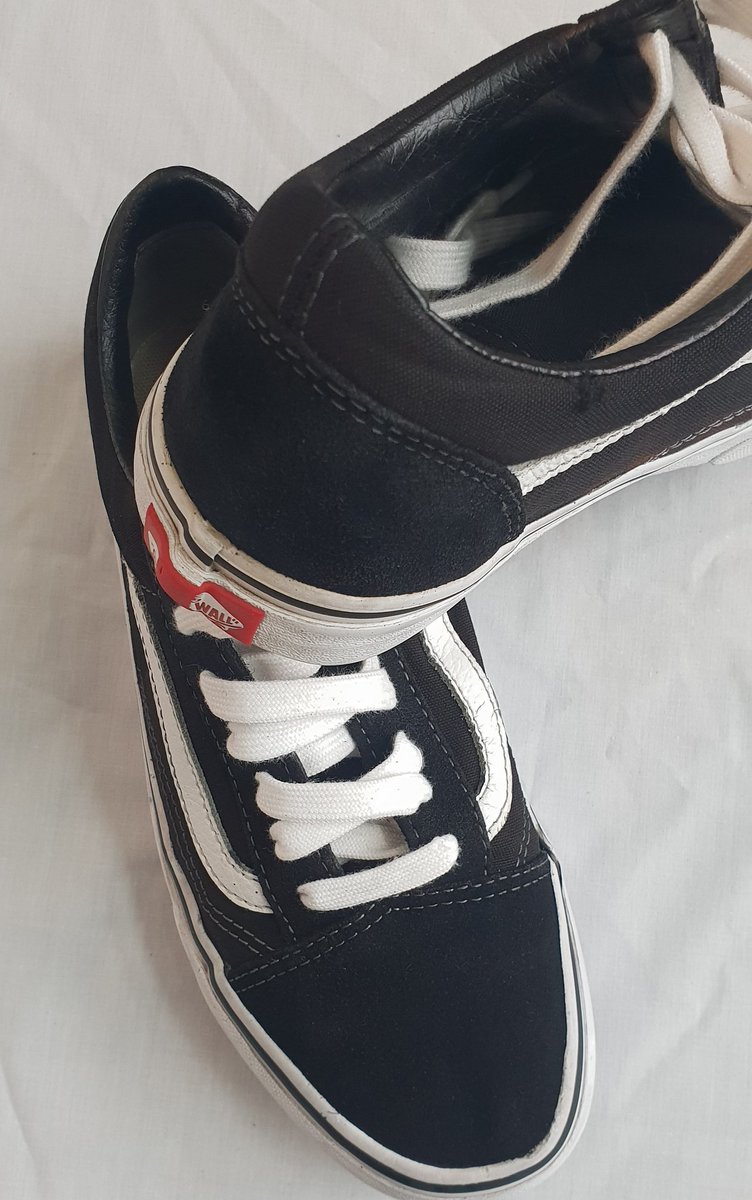 Customer did a DIY job on this pair of @VANS_66 as you can see from the before they don't take kindly to bleach. Luckily we've come across this before and a full re-dye was in order. Restored and protected for just £19. Why replace when you can restore????