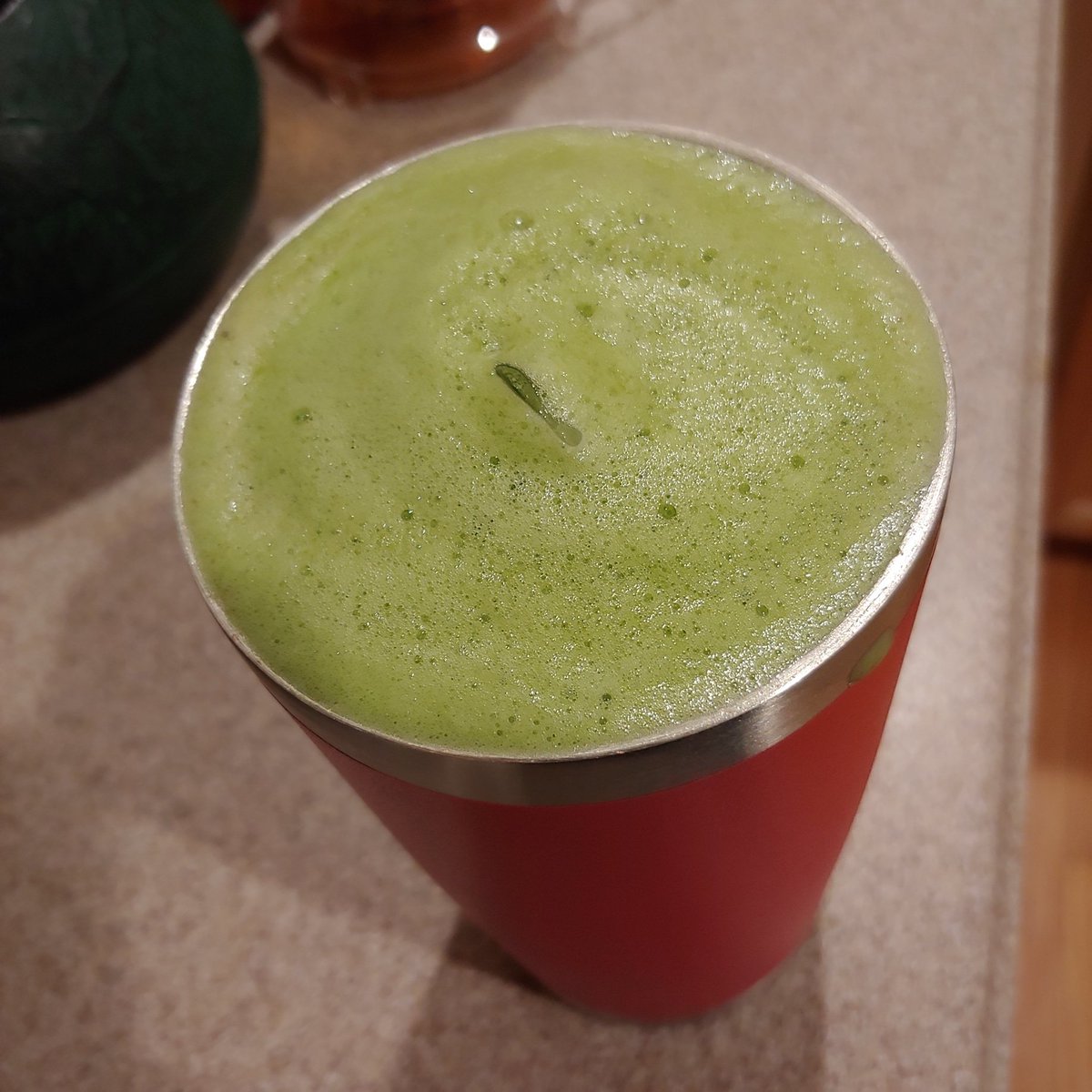 TeaTime_MeTime's tweet photo. When your morning Matcha just BARELY fits in your mug 🍵😆 I didn't want to waste a drop! 
#teatimemetime #matchameplease #matchamorning #Matcha #matchagreentea https://t.co/K4147lqgIi