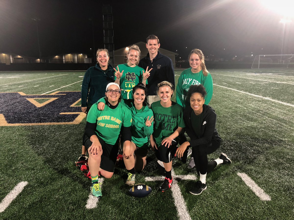 NotreDameLawSBA's tweet image. #Latepost but a #GreatPost Just some proof that Law students have fun too! Thanks to everyone who participated in the Powderpuff Football Tournament, and Congrats to the 1Ls who took home the Championship! #NDLS #DifferentKindofLawyer