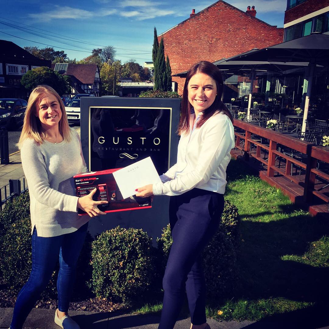 Knightlynews20's tweet image. Huge Thank You to @gustocheadle for trading my Gaming Speakers for a fantastic £100 voucher to spend in the gorgeous Gusto restaurant. Who would like to trade for this amazing voucher? @manchesteryz @Together_Money #GoldPaperclipChallenge #Trade3 #Gusto #WhatsNext