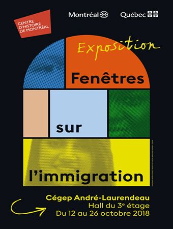 À ne pas manquer ! Dans le cadre de la semaine interculturelle, du 12 au 26 octobre, le @chmmtl  viendra au <a href="/claurendeau/">Cégep A-Laurendeau</a> présenter son exposition 'Fenêtre sur l'mmigration'. C’est dans le hall du 3e étage face à la bibliothèque du Cégep.