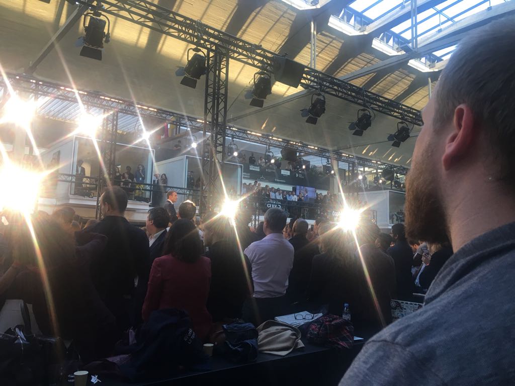 kg_protech's tweet photo. At @joinstationf with the French President Emmanuel Macron, talking about technology and innovation in France. https://t.co/4GMPbcUDiI