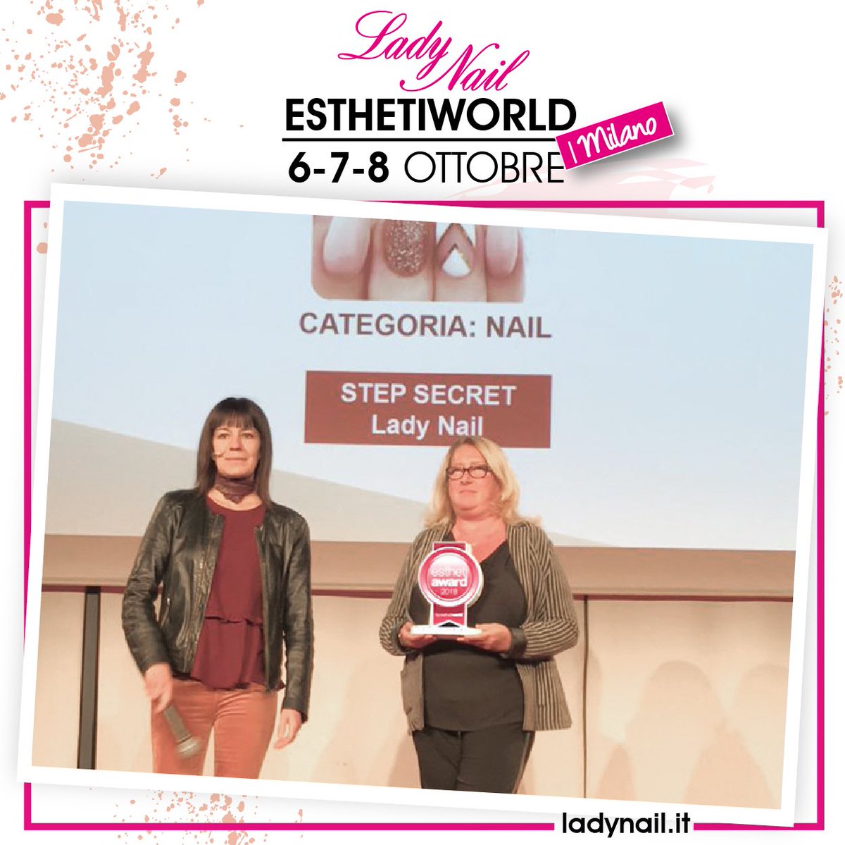 LadyNail_it's tweet photo. #EsthetiWorld2018 - Si è concluso il primo appuntamento fieristico della stagione! Tantissimi i professionisti incontrati nei tre giorni della manifestazione e un ambito premio conseguito dallo Step Secret #LadyNail. Scopri di più su https://t.co/kAnRCLfr0c https://t.co/uFIuAExbcr