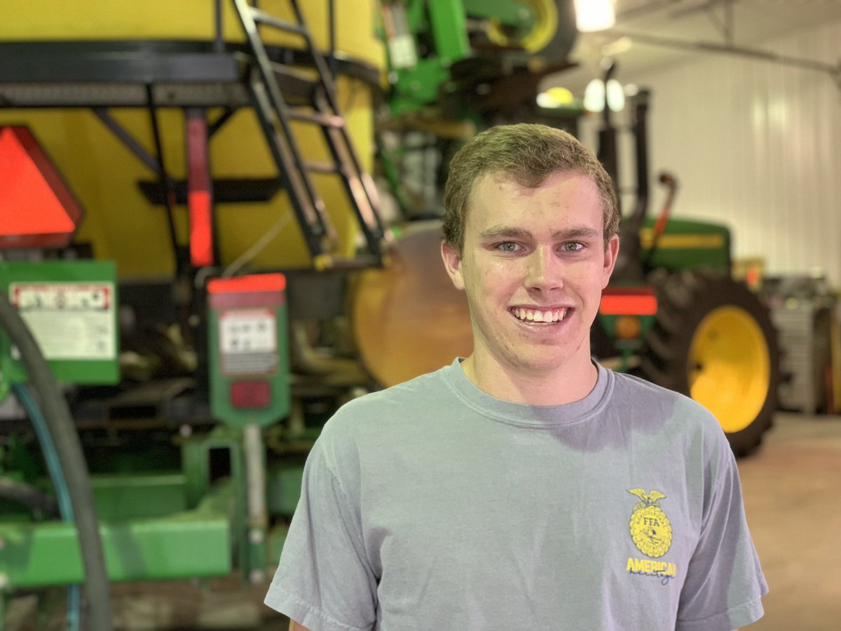 NEFFAFoundation's tweet image. We caught up with National Star Finalist Aaron Deunk this morning. Good luck Aaron! We’re featuring his story in this year’s annual report. #FFAJustOne @NebraskaFFA