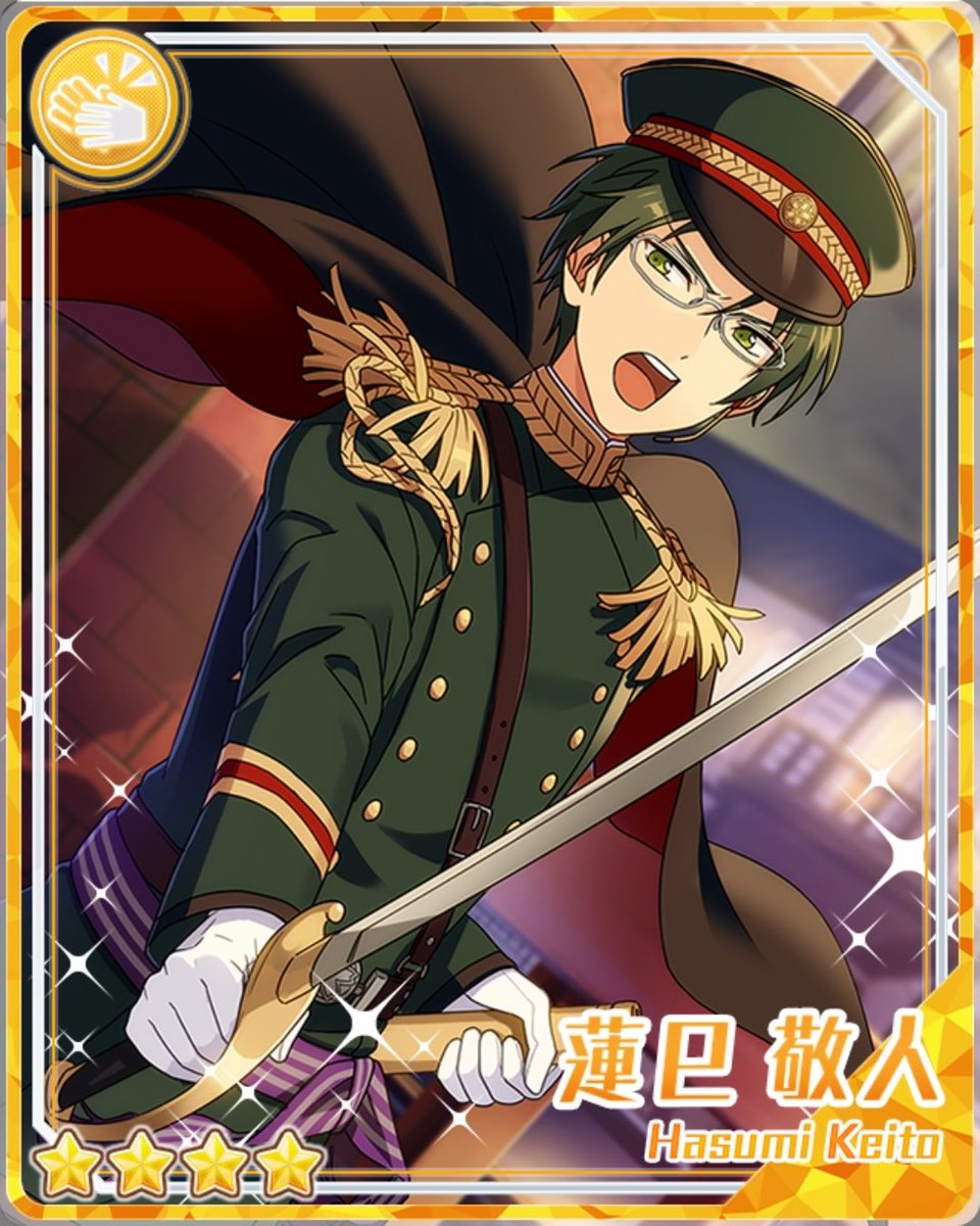 then (breaking tradition since it’s the bloomed art where he’s glaring) it’s the opera event where officer keito and assassin wataru face off onstage, and finally of course cinderella event keito, a very good outraged/in disbelief keito