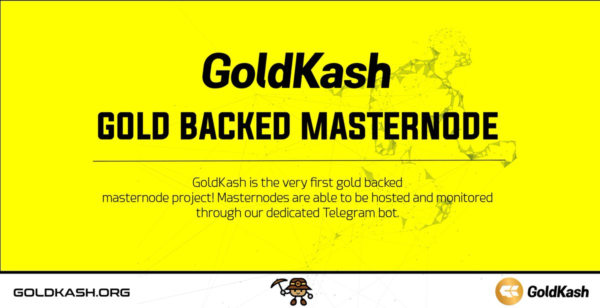 GoldKash is the very first gold backed
masternode project!