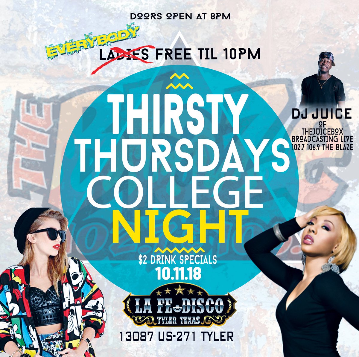 PromoPapi_2x's tweet photo. Doors Open @ 8PM 
Everybody FREE till 10PM🏋🏾‍♂️🏋🏾‍♂️
Open Bar 🍾🍾
$2 Tacos ALL NIGHT 🌮🌮
#ClubLaFe https://t.co/jiDWkx0Zex