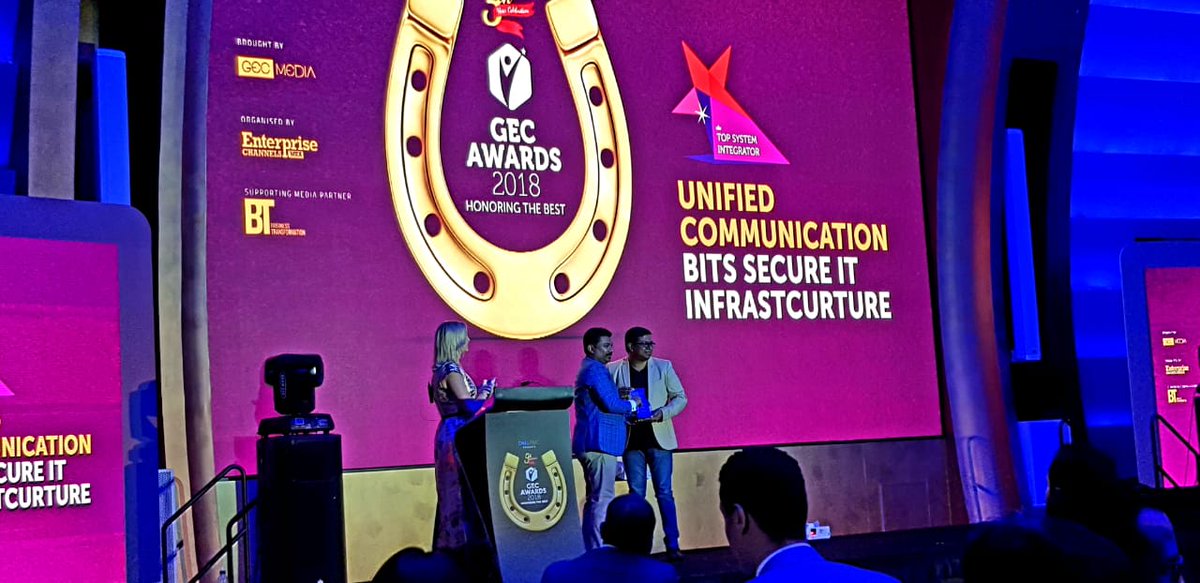 bitssecuredubai's tweet photo. Bits Secure IT Infrastructure LLC wins the Top System Integrator in Unified Communication at the GEC Awards 2018.
#GECAwards2018 #TopSystemintegrator #bitssecureit https://t.co/dCyB43yxIV