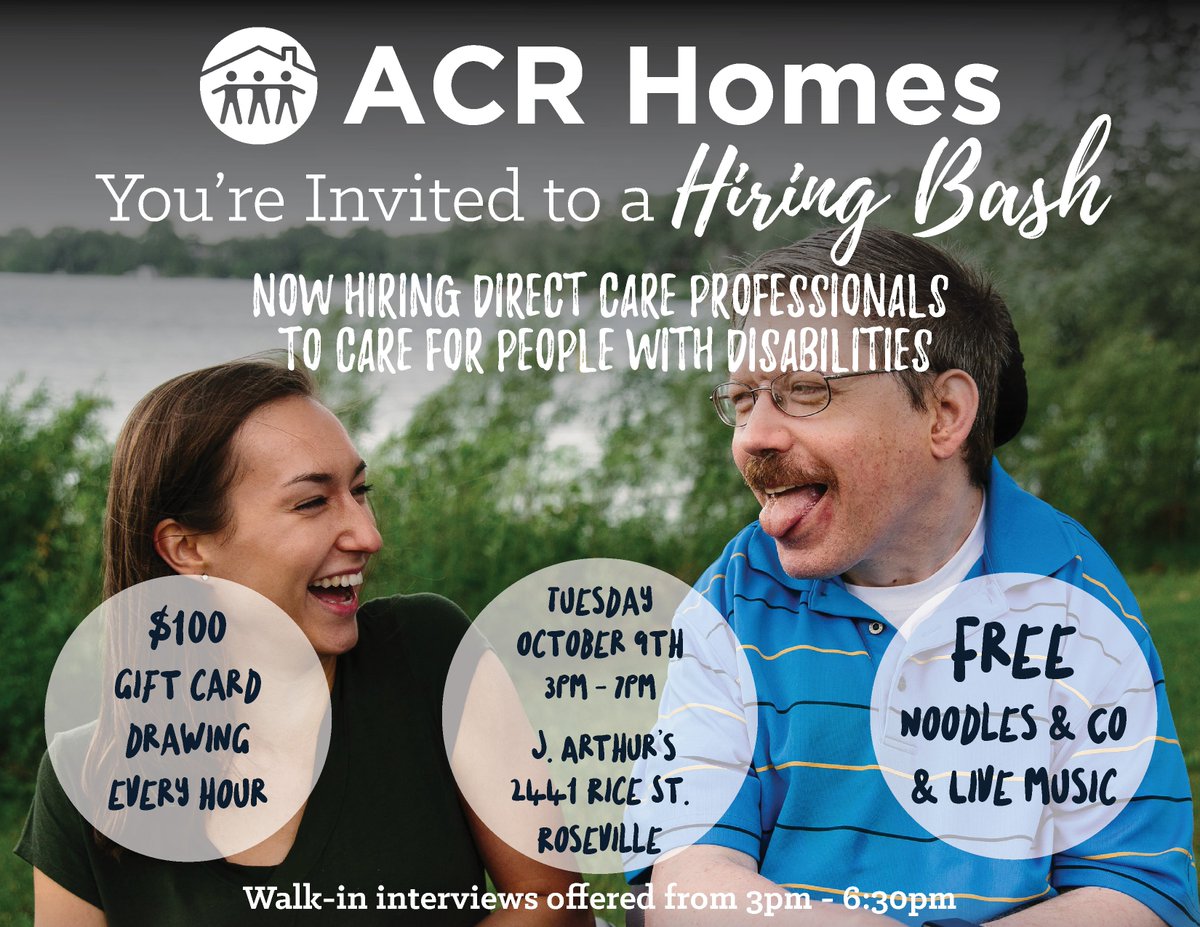 Are you looking for a rewarding job? Attend our hiring event tonight and learn about positions making a difference in the lives of people with disabilities!