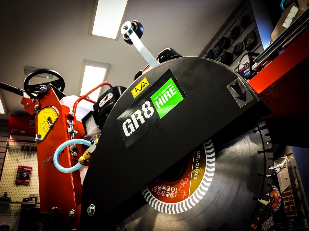 GR8ToolHire's tweet photo. Our Husqvarna floor saws are real beasts. With a water suppressed, depth adjustable, 18 inch blade, it will chew through even the toughest concrete. Available for hire now! https://t.co/WiyukWwzgD