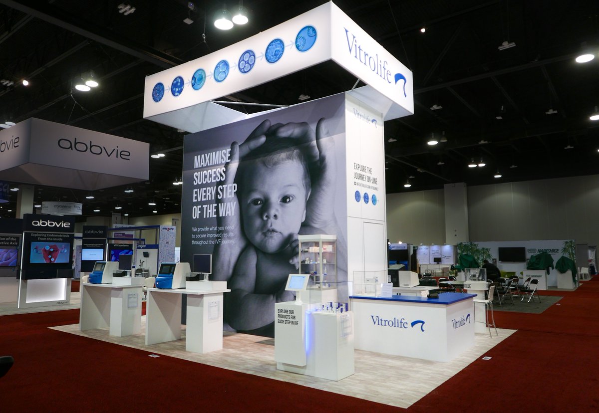 conditglobal's tweet photo. Today we're in our backyard at @CCCbluebear w/ client @VitrolifeIVF and their beautiful new rental exhibit at @ReprodMed #ASRM18 #rentalexhibit #exhibitdesign https://t.co/wiwlDSeW6g