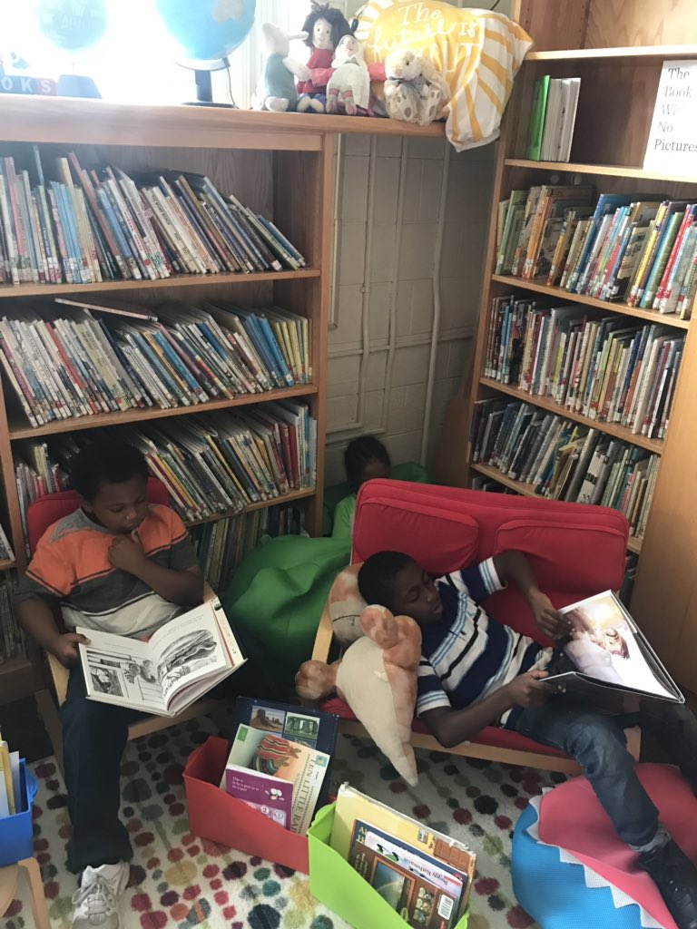 But1stDESI's tweet photo. Reading in the cozy spots @DESILibrary #TuesdayTweet #FinsUpFriday #FINSUPnoexcuses https://t.co/sf3FC0cnQ8