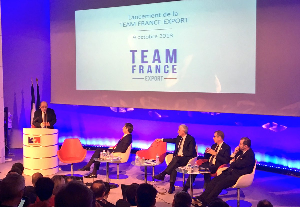 France_Inte's tweet image. Lancement officiel de la #TeamFranceExport avec @JY_LeDrian
et @Herve_Morin chez @businessfrance. Nouveau dispositif et politique rénovée pour accompagner les #PME et #ETI 🇫🇷 dans leur conquête de l’international. #export