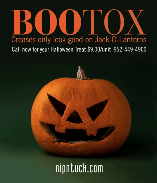nipntuck's tweet image. Skip the Trick and come see us for a Halloween Treat! #BooTox