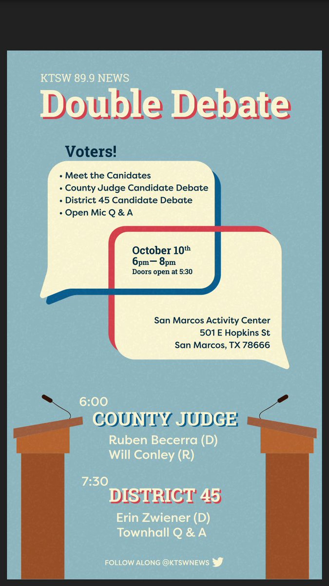 Aaron Derton on Twitter out to hear from candidates for Hays